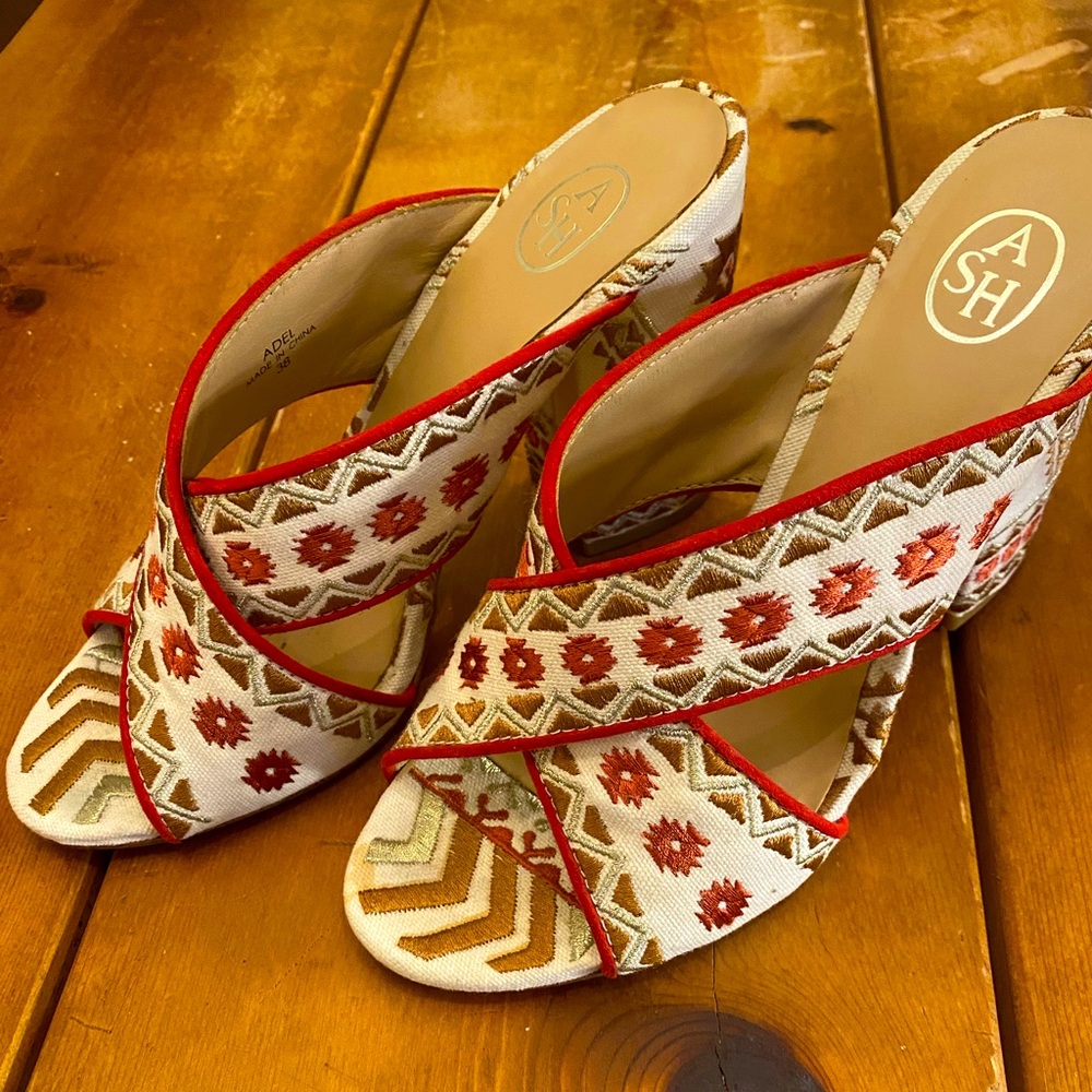 Ash Adel Embroidered Sandal